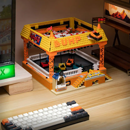 xiaojiaodu jd037 bumper car building blocks model toy gift for kids show time