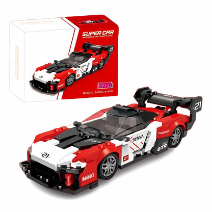 xiaojiaodu jd050 mclaren senna gtr model car building blocks toy lego speed champions series