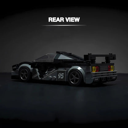 rear view of xiaojiaodu jd052 mclaren f1 model car building blocks toy