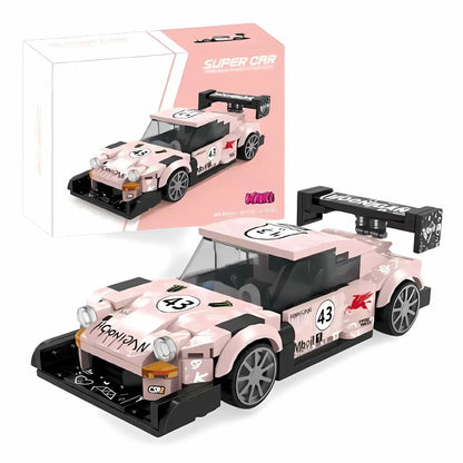 xiaojiaodu jd054 porsche 911 rwb model car building blocks toy lego speed champions series