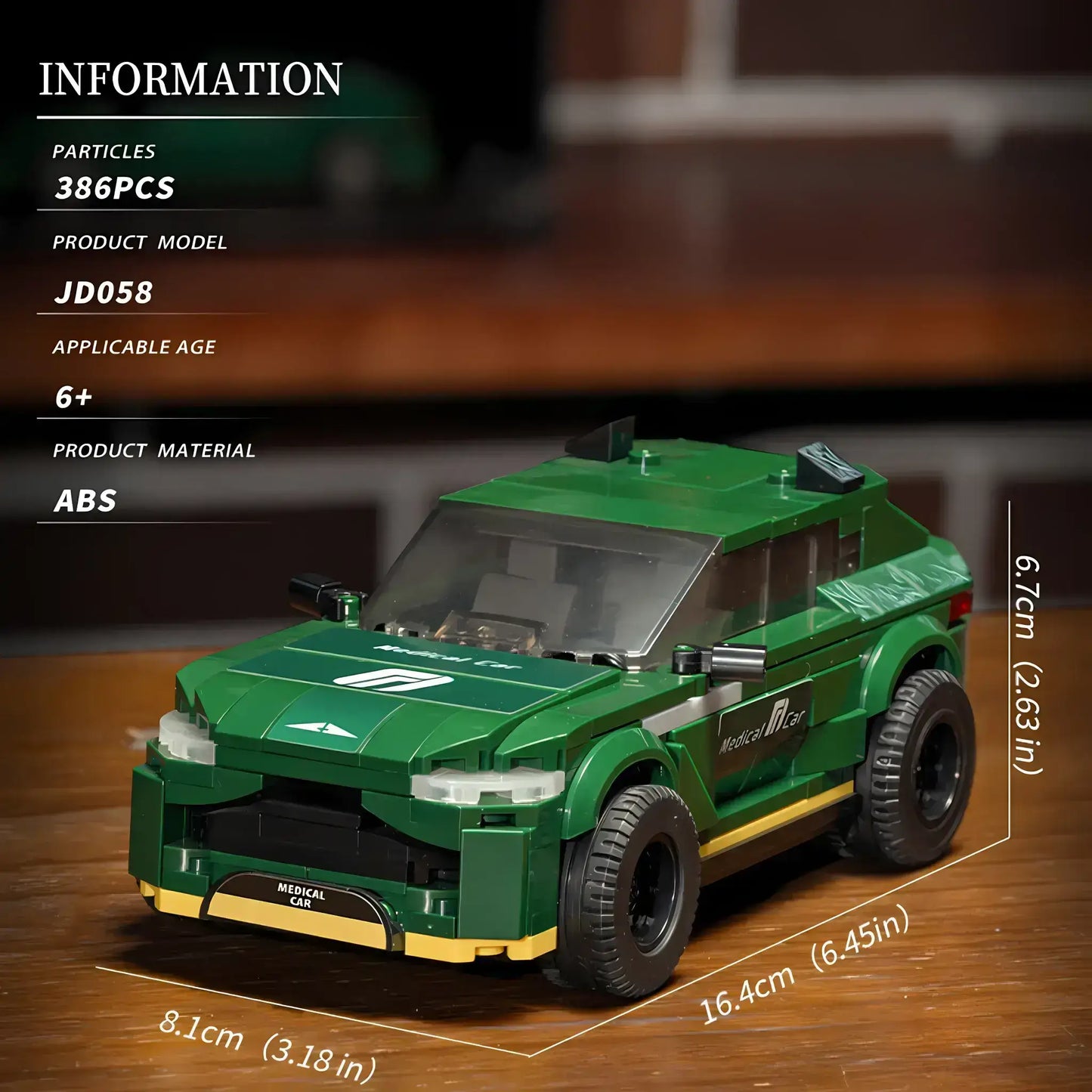 product information of xiaojiaodu jd058 aston martin f1 DBX707 model car building blocks toy