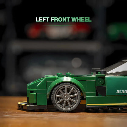 left front wheel of xiaojiaodu jd059 aston martin f1 vantage model car building blocks toy