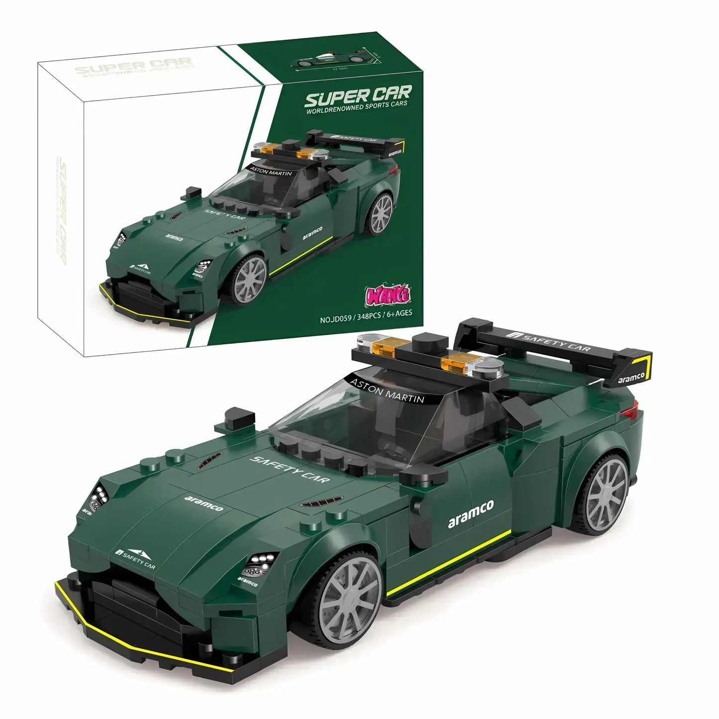 ミニカー Aston Martin Vantage Safety Car 2021 Tongshengju Aston F1 Vantage (348PCS) Sports Car Building