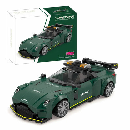 xiaojiaodu jd059 aston martin f1 vantage model car building blocks toy lego speed champions series
