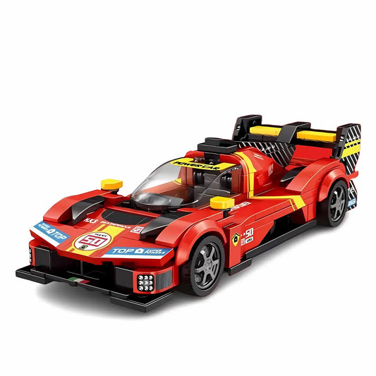 static version of xiaojiaodu jd060 lemans falali model speed car building blocks toy