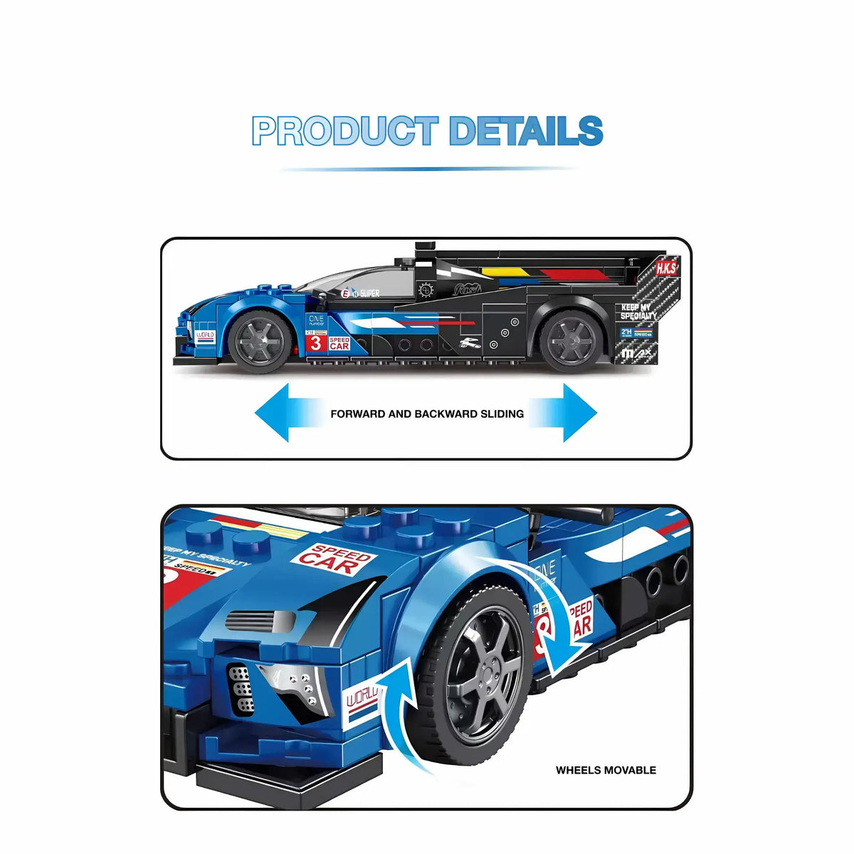Tongshengju LE MANS Cadillac (294PCS) Sports Car Building Blocks Tongshengju LE MANS Cadillac (294PCS) Sports Car Building Blocks