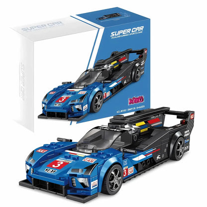 xiaojiaodu jd062 lemans cadillac model speed car building blocks toy compatible with LEGO