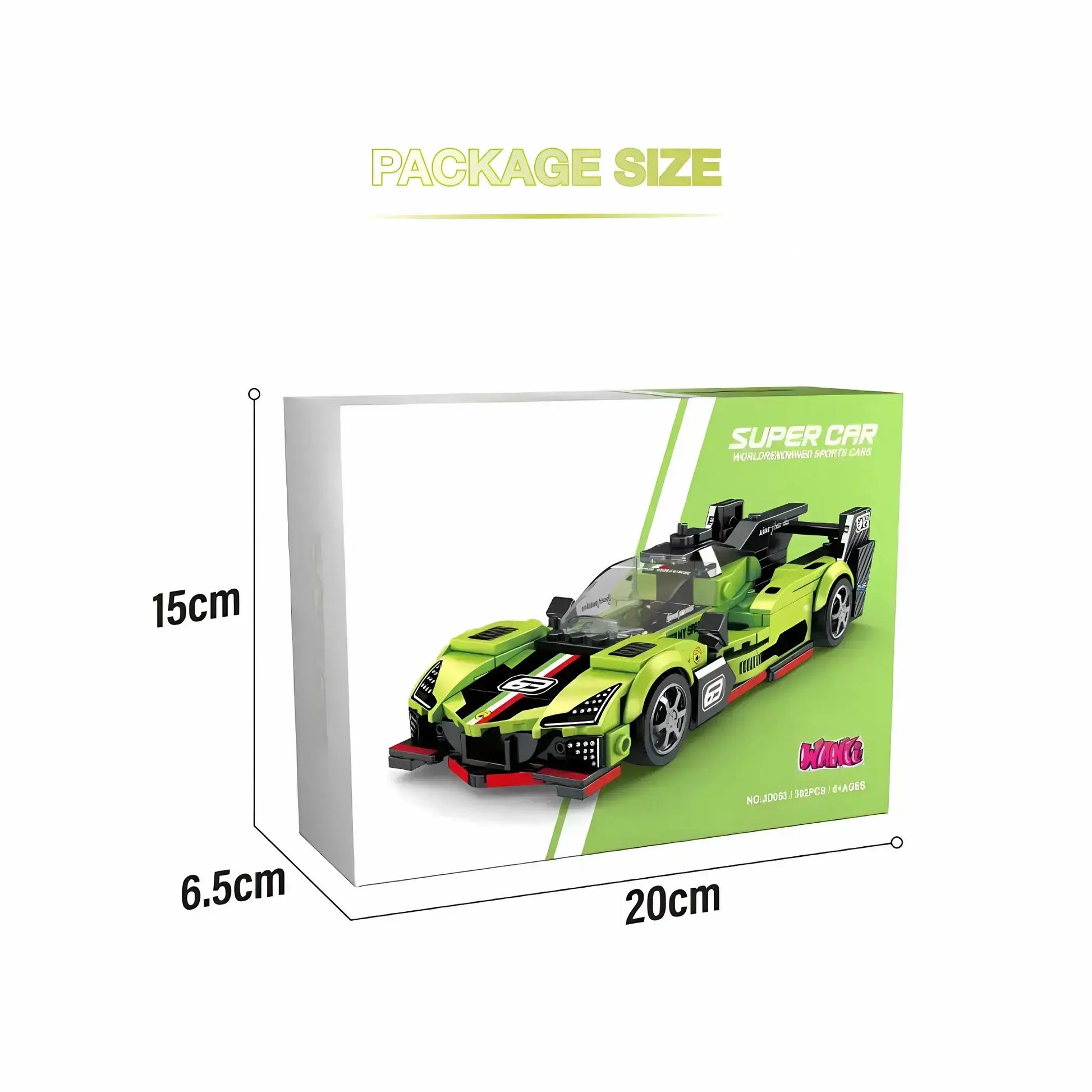 Tongshengju LE MANS LAMBO SC63 (302PCS) Sports Car Building Blocks Tongshengju LE MANS LAMBO SC63 (302PCS) Sports Car Building Blocks