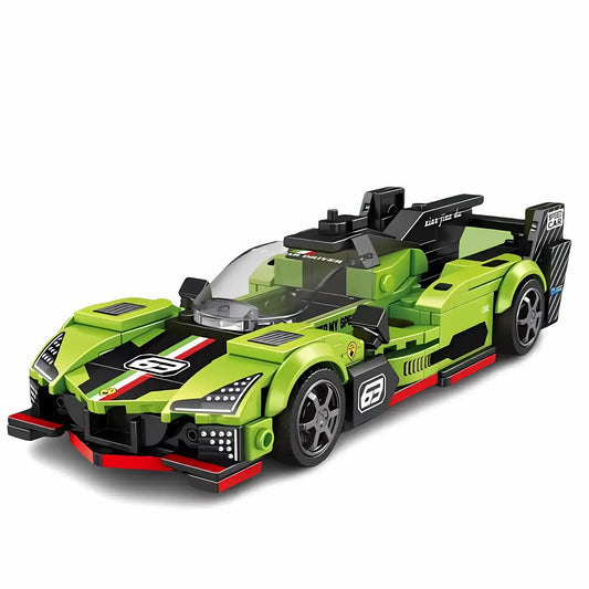 static version of xiaojiaodu jd063 lemans lambo model speed car building blocks toy