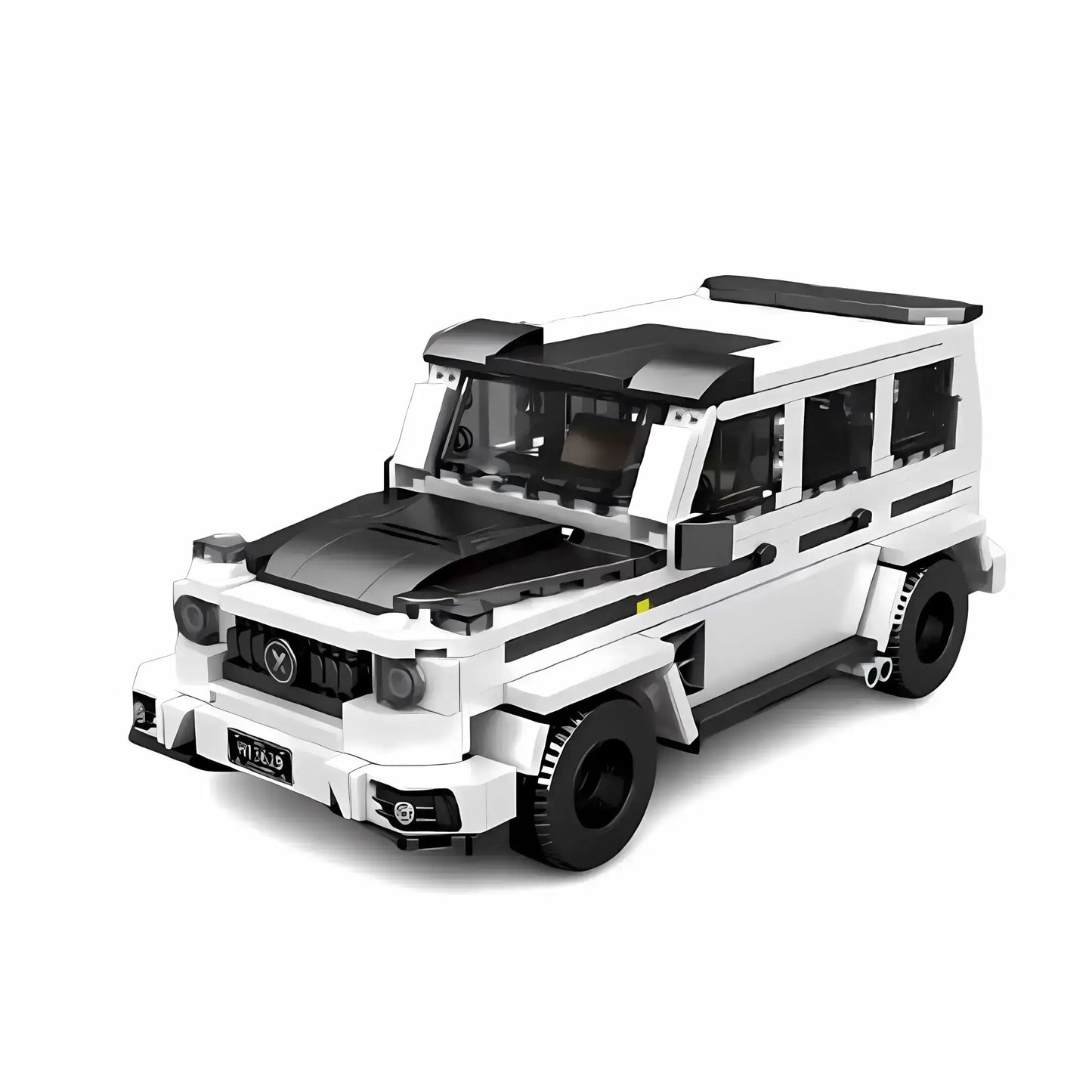 static version of xiaojiaodu jd065 benz g63 model car building blocks toy