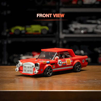 front view of xiaojiaodu jd067 benz amg 300sel model car building blocks toy