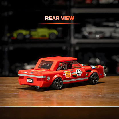 rear view of xiaojiaodu jd067 benz amg 300sel model car building blocks toy