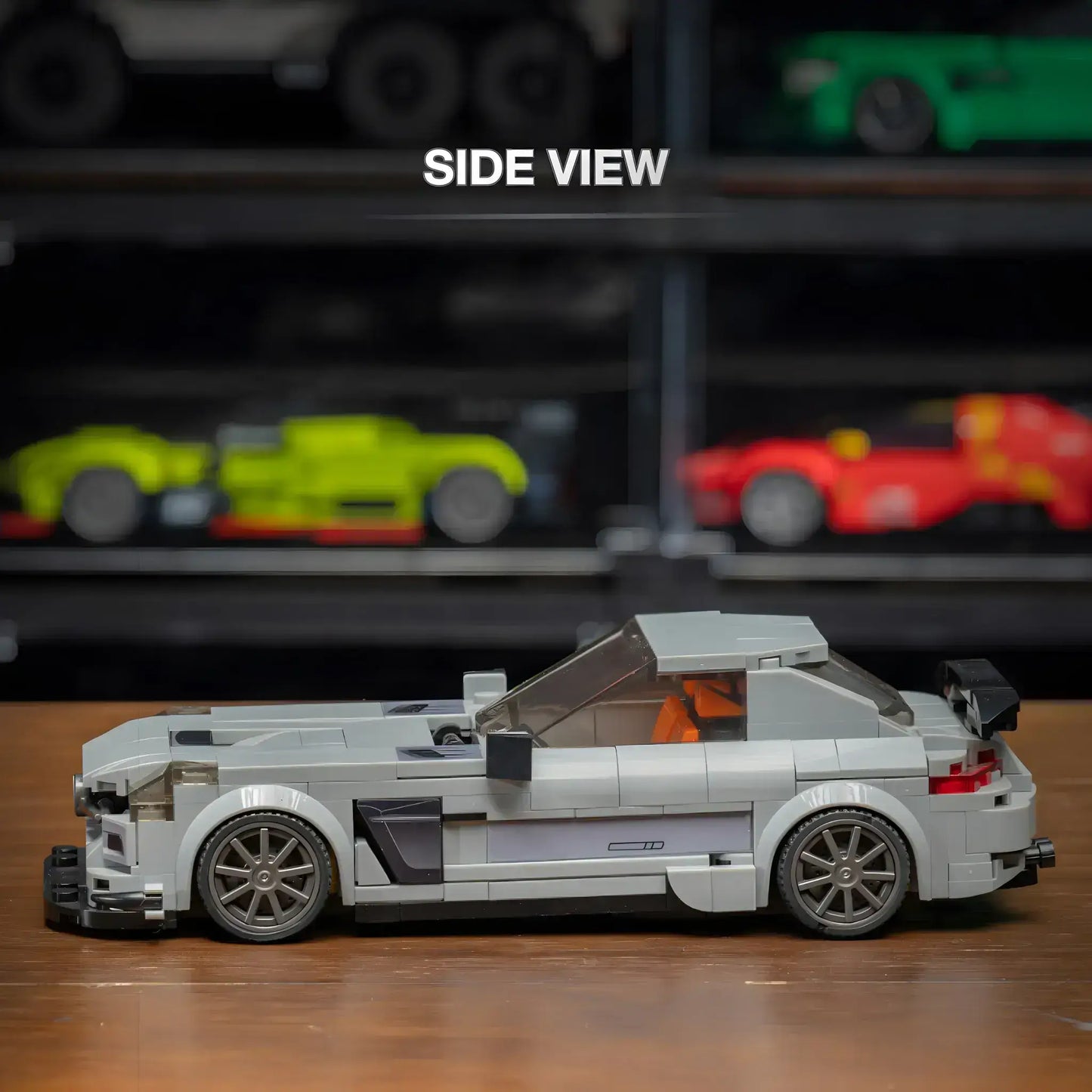 side view of xiaojiaodu jd068 mercedes-benz sls amg model car building blocks toy