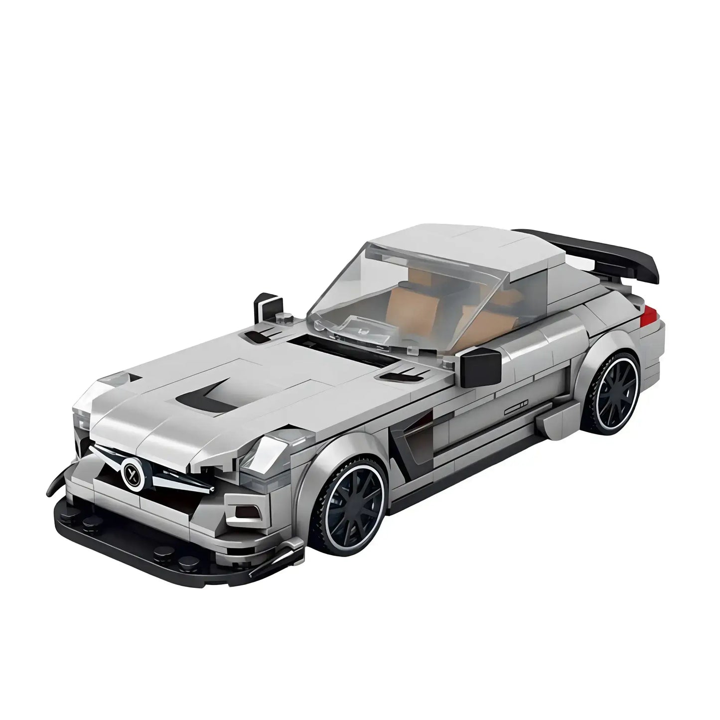 static version of xiaojiaodu jd068 mercedes-benz sls amg model car building blocks toy