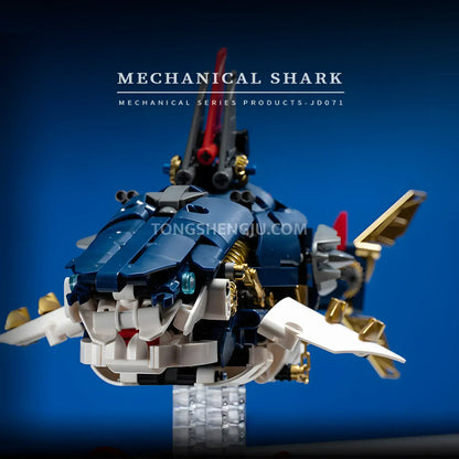 xiaojiaodu jd071 cyber shark model mecha building blocks toy shark head