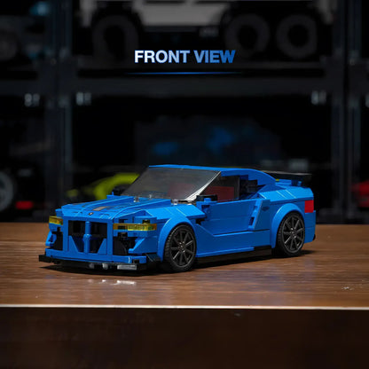 front view of xiaojiaodu jd076 bmw m41 model car building blocks toy