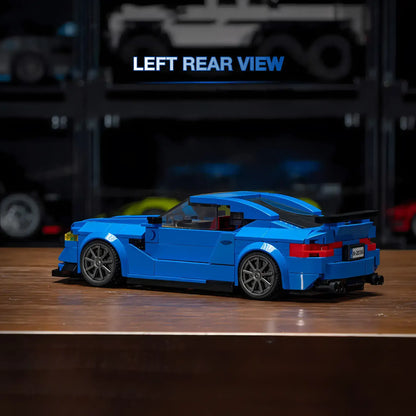 left rear view of xiaojiaodu jd076 bmw m41 model car building blocks toy