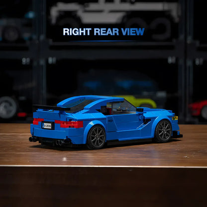 right rear view of xiaojiaodu jd076 bmw m41 model car building blocks toy