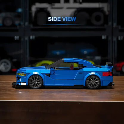 side view of xiaojiaodu jd076 bmw m41 model car building blocks toy