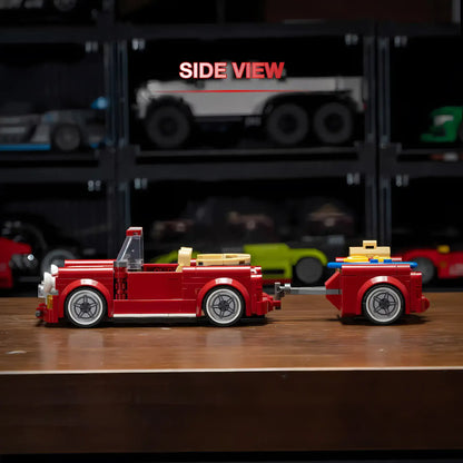 side view of xiaojiaodu jd077 bmw mini model car building blocks toy