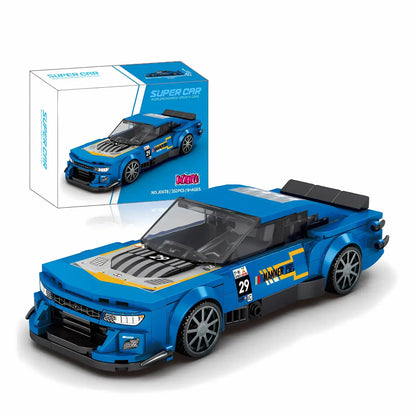 xiaojiaodu jd078 cherolet canmaro model car building blocks toy compatible with lego speed champions series