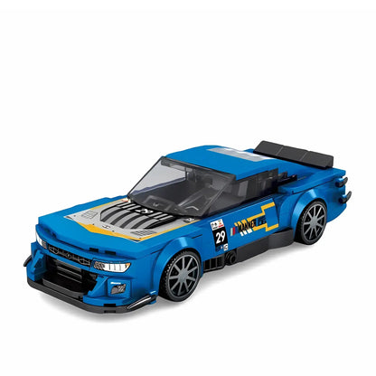 static version of xiaojiaodu jd078 cherolet canmaro model car building blocks toy