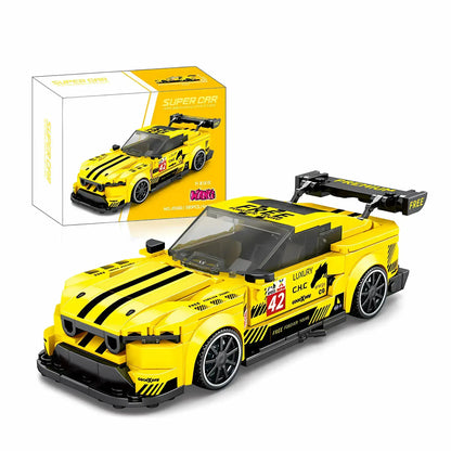 xiaojiaodu jd080 ford mstang gt3 model car building blocks toy lego speed champions series