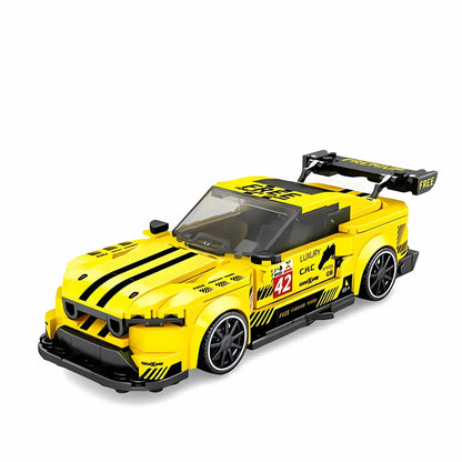 static version of xiaojiaodu jd080 ford mstang gt3 model car building blocks toy