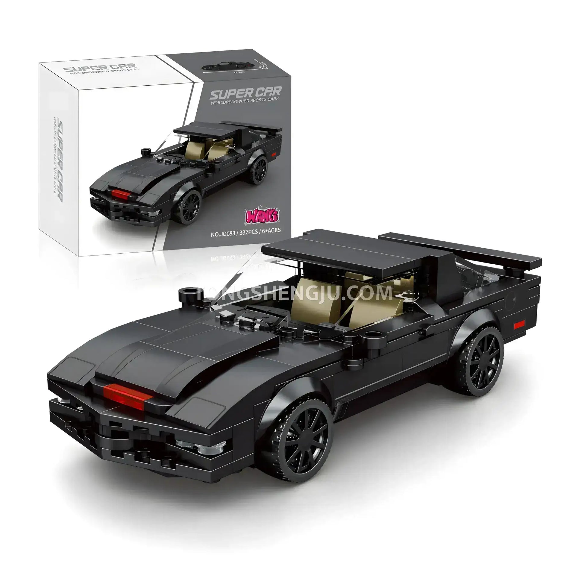 xiaojiaodu jd083 kitt firebrid sports car building blocks set model car compatible with lego champions series