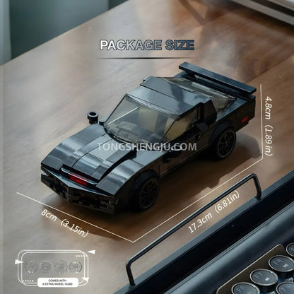 package size of xiaojiaodu jd083 kitt firebrid sports car building blocks set model car