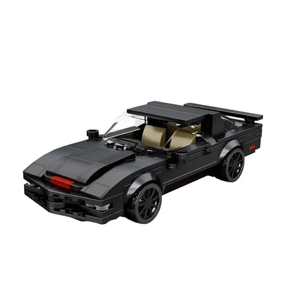 static version of xiaojiaodu jd083 kitt firebrid sports car building blocks set model car