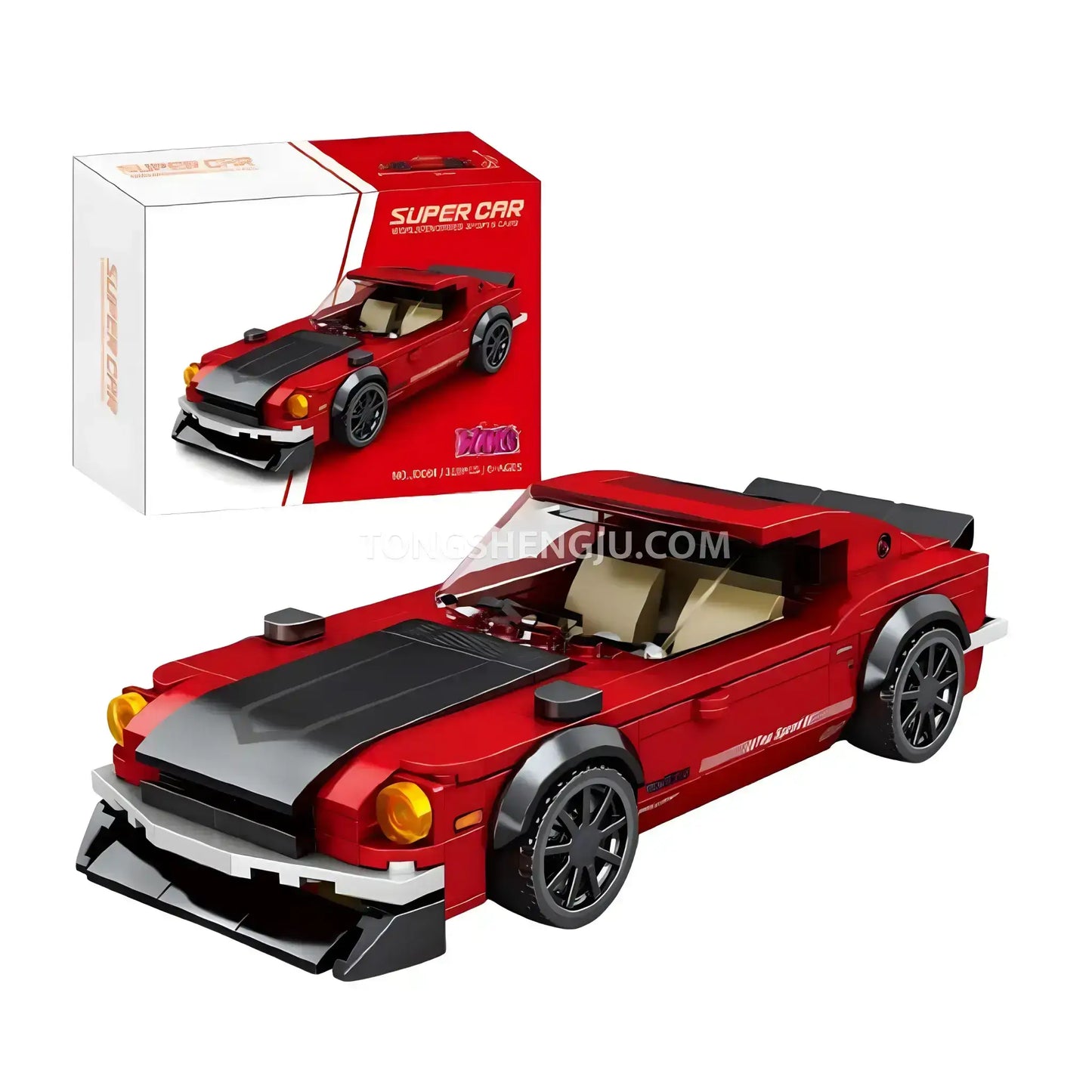 xiaojiaodu jd084 nissan 240z sports car building blocks set model car compatible with lego champions series