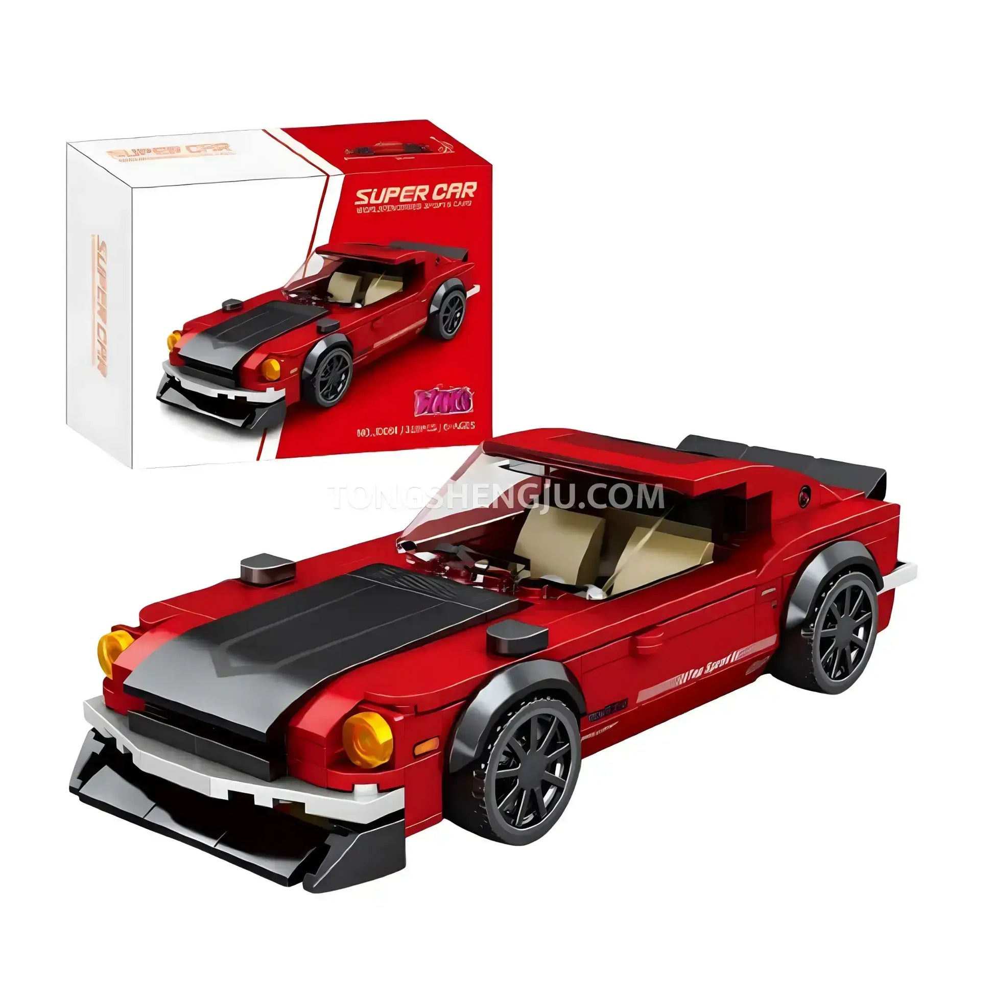 xiaojiaodu jd084 nissan 240z sports car building blocks set model car compatible with lego champions series