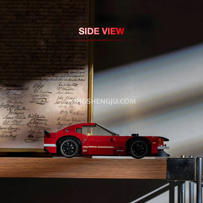 side view of xiaojiaodu jd084 nissan 240z sports car building blocks set model car