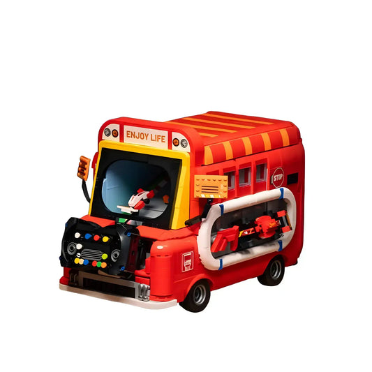 static version of xiaojiaodu jd093 game car building blocks set model car