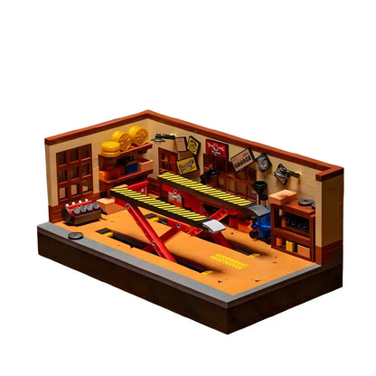 Tongshengju Vintage Garage Car Building Blocks Set For Adults