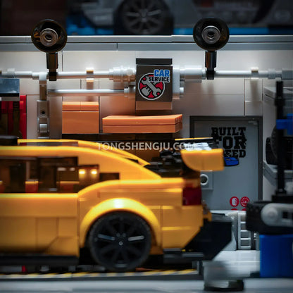 xiaojiaodu jd101 modern garage car building blocks set model car serivce