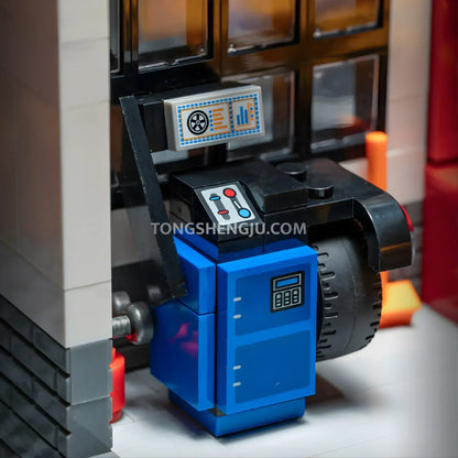 xiaojiaodu jd101 modern garage car building blocks set model car tire changing station