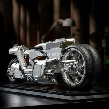 front view of xiaojiaodu jd121 batmobile game movie building set model car 