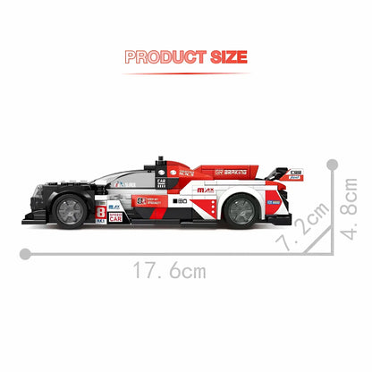 product size of xiaojiaodu jd061 lemans gr010 model speed car building blocks toy 