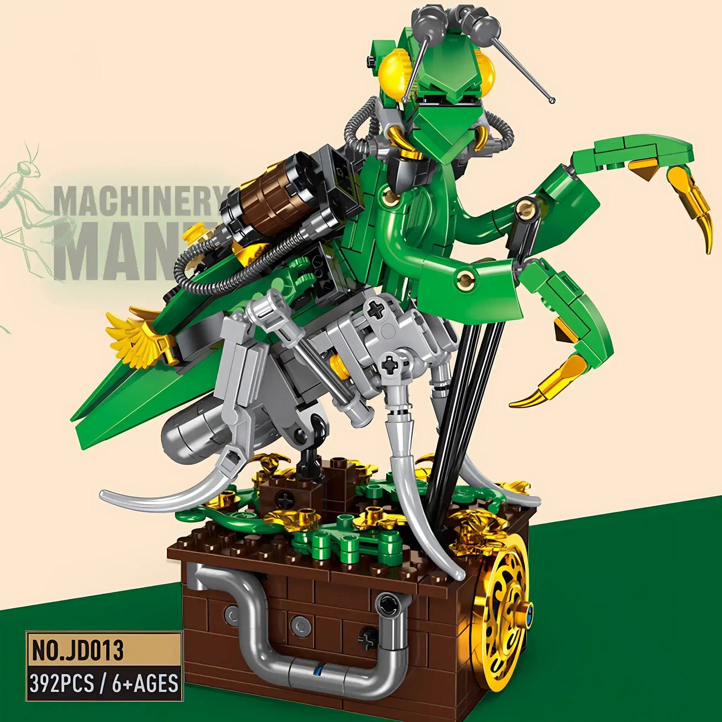 mantis machinery building blocks model toy animal from xiaojiaodu jd013