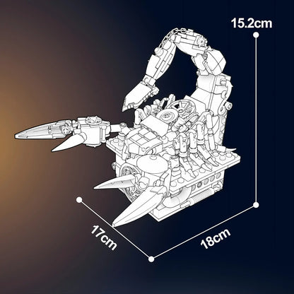 product size of xiaojiaodu scorpion machinery building blocks model toy animal