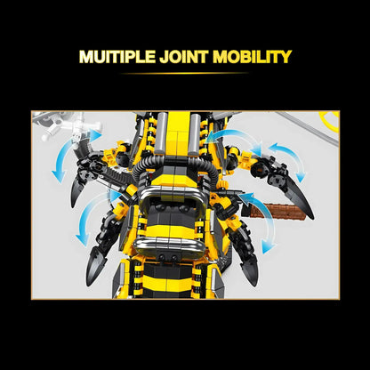 xiaojiaodu jd015 wasp machinery building blocks model animal toy mutiple joint mobility