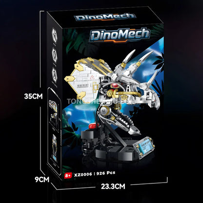 package size of xinzhuan xz0006 dinomech mechanical triceratops skull model mecha building set 