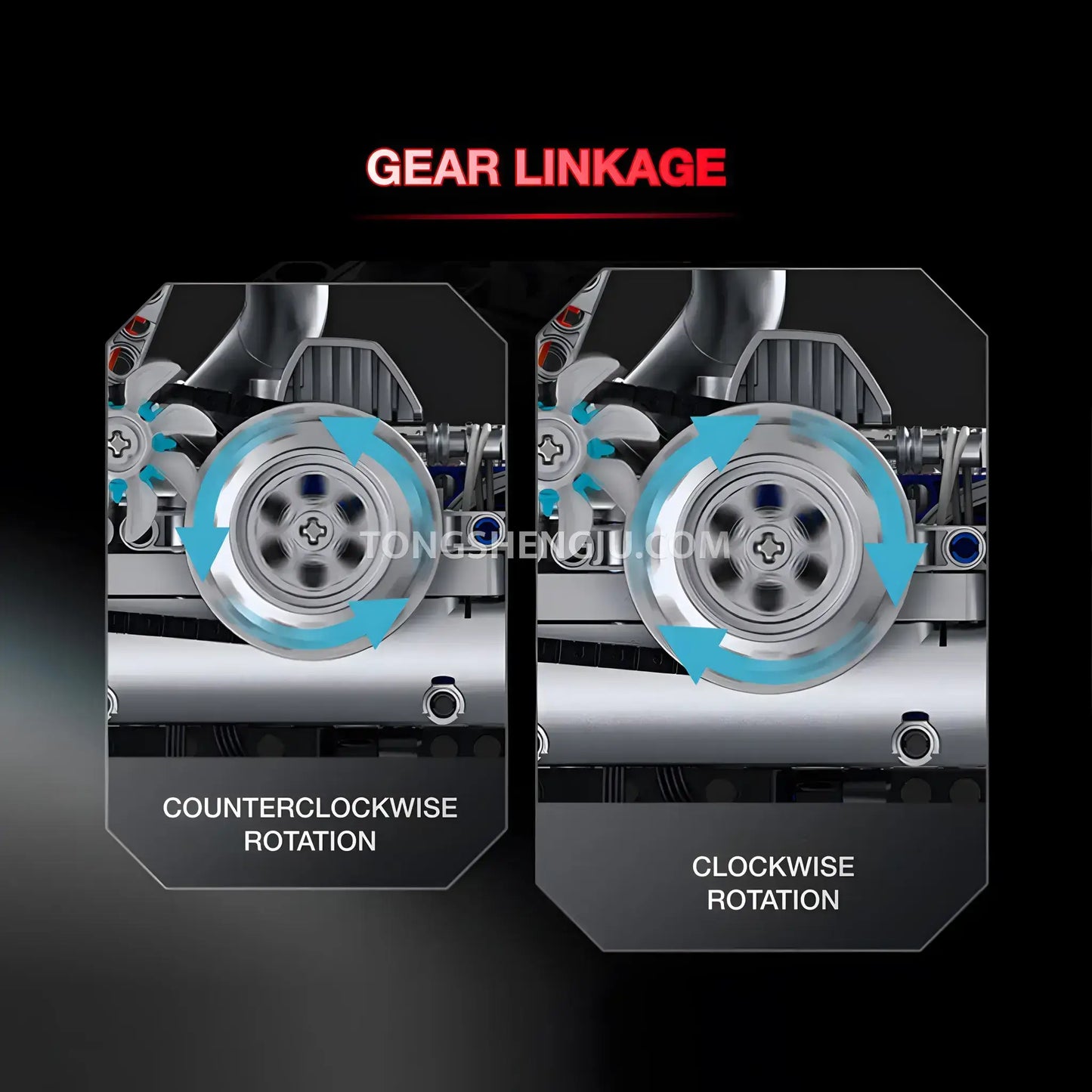 guly xinzhuan xz0014 flathead v2 engine model technic motorcyle building set gear linkage