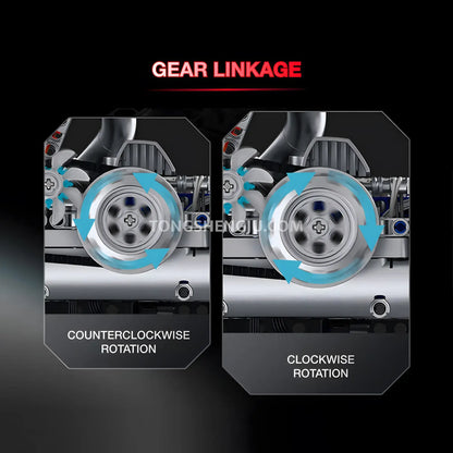 guly xinzhuan xz0014 flathead v2 engine model technic motorcyle building set gear linkage