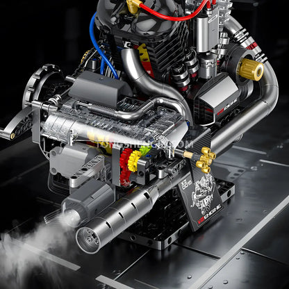 guly xinzhuan xz0015 panhead v2 engine model technic motorcyle building set simulated spray effect