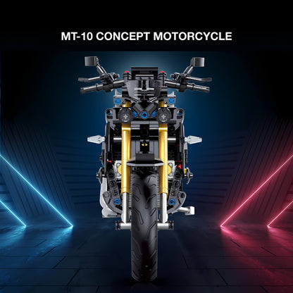 front view of yamanhaa mt-10 building blocks model toy motorcycle 