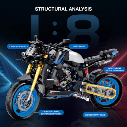 product structural analysis of yamanhaa mt-10 building blocks model toy motorcycle 