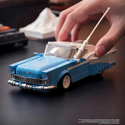 happy build powerblock pb8803 sliver wing  cyclone model car building blocks toy car mode
